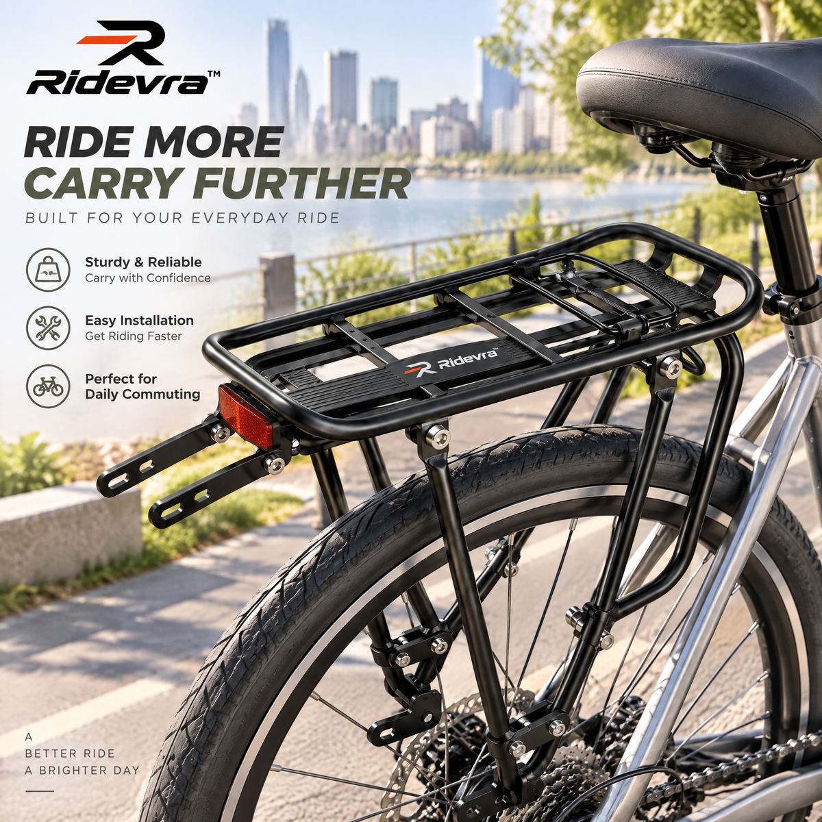 Ridevra™ Rear Bike Cargo Rack