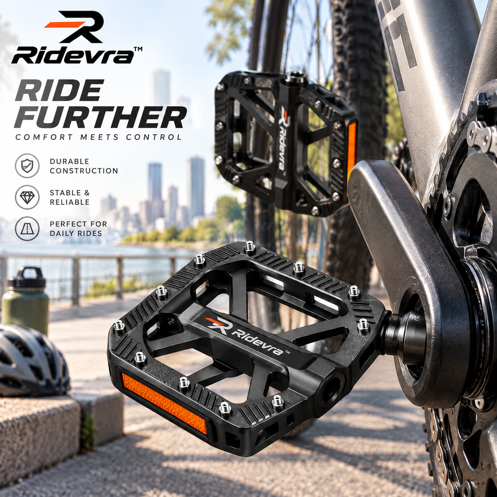 Ridevra™ Wide-Platform Anti-Slip Bike Pedals