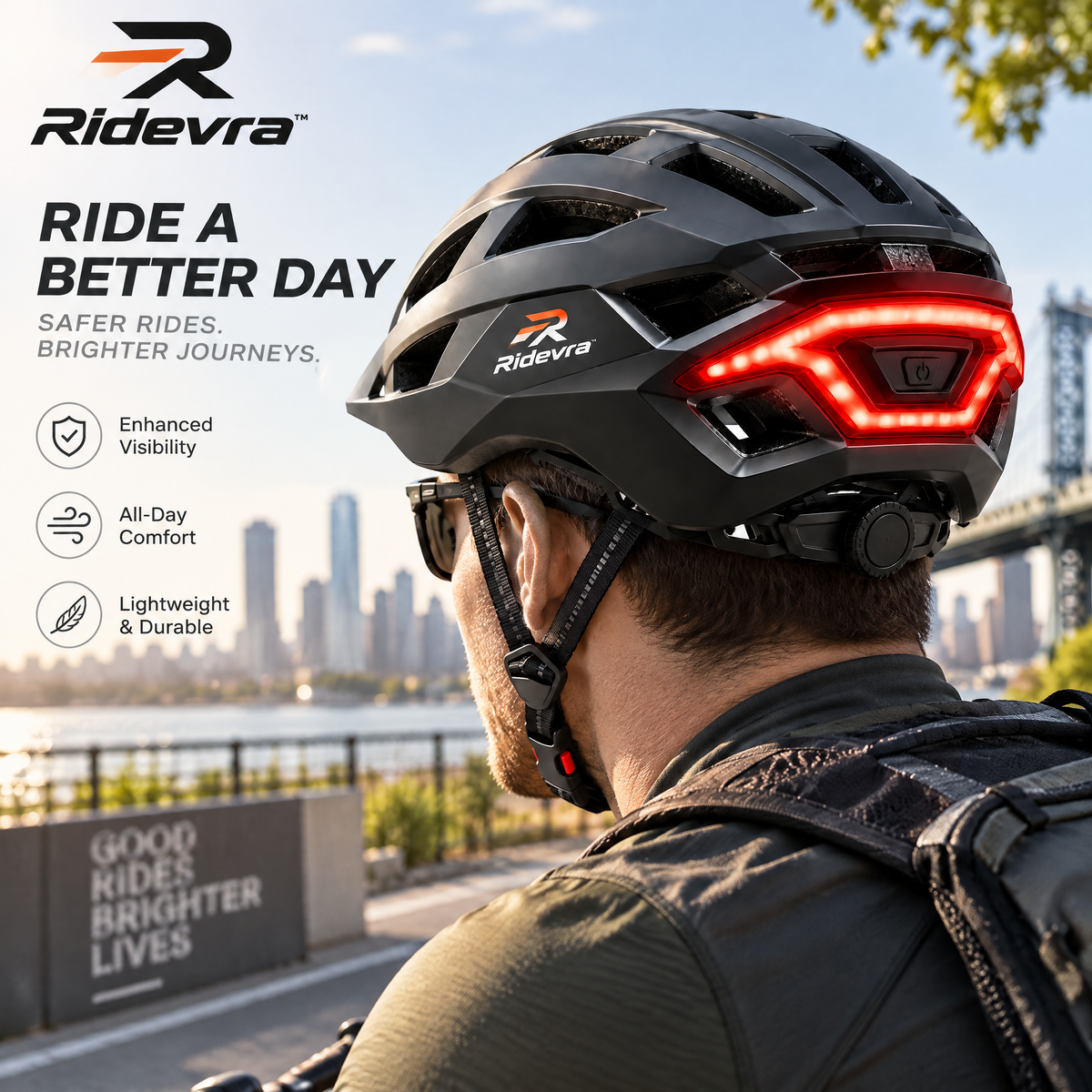 Ridevra™ Smart LED Cycling Helmet