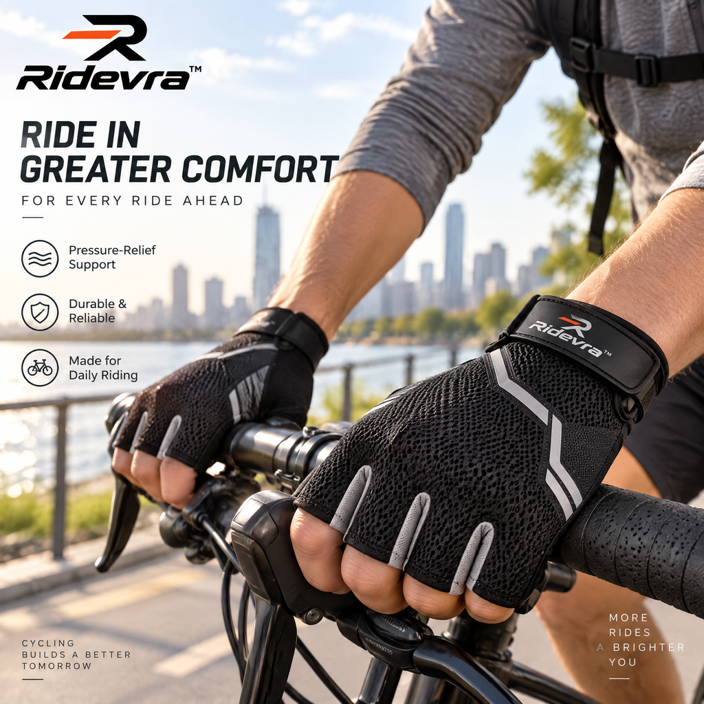 Ridevra™ Gel-Cushioned Cycling Gloves