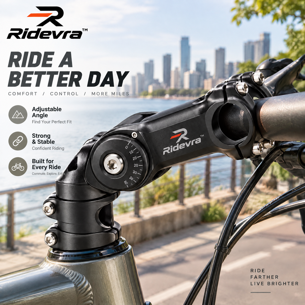 Ridevra™ Adjustable Angle Bike Stem