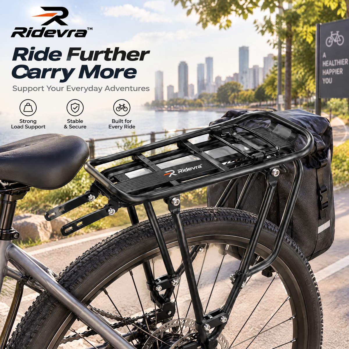 Ridevra™ Rear Bike Cargo Rack