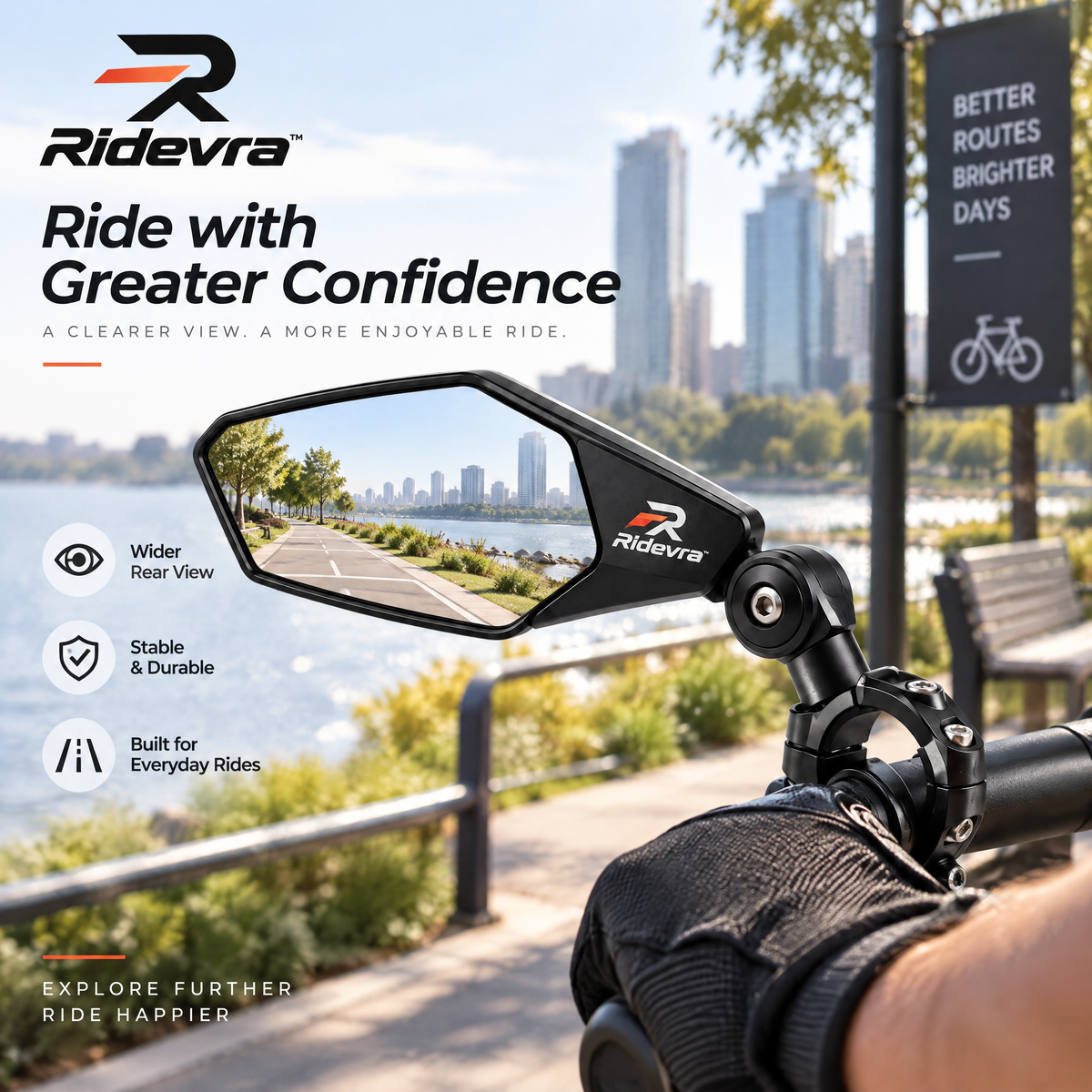Ridevra™ 360° Adjustable Bike Rearview Mirror