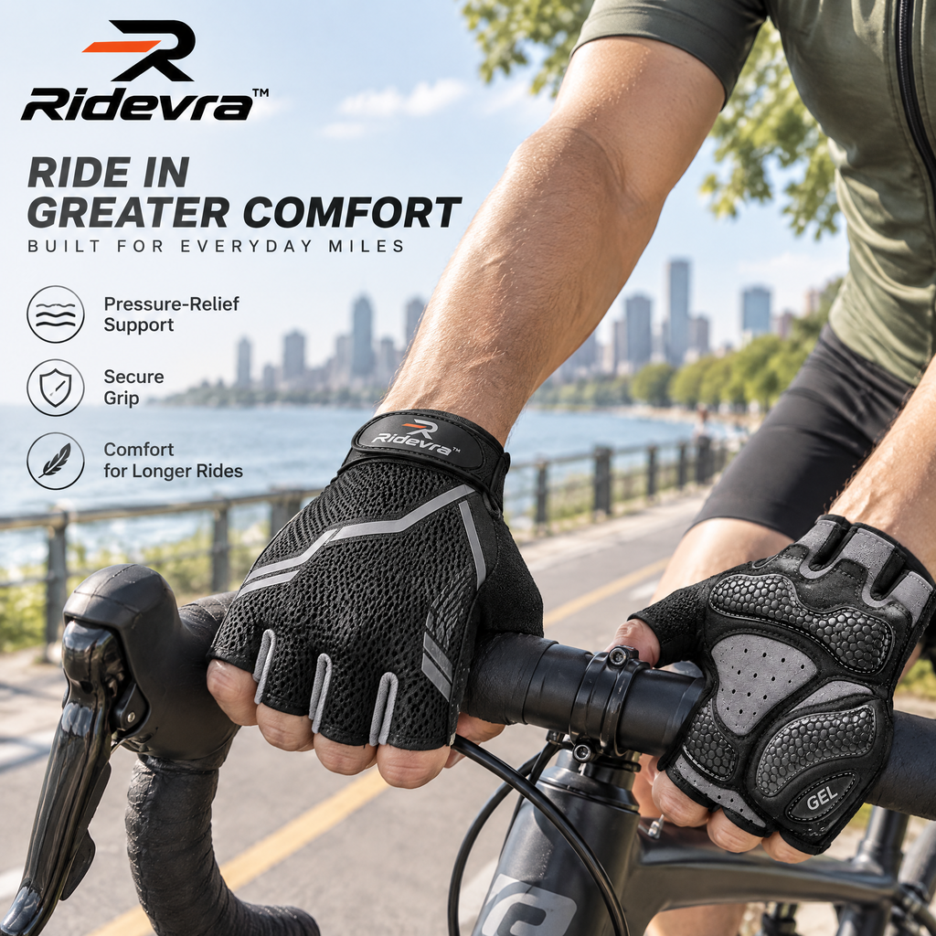 Ridevra™ Gel-Cushioned Cycling Gloves