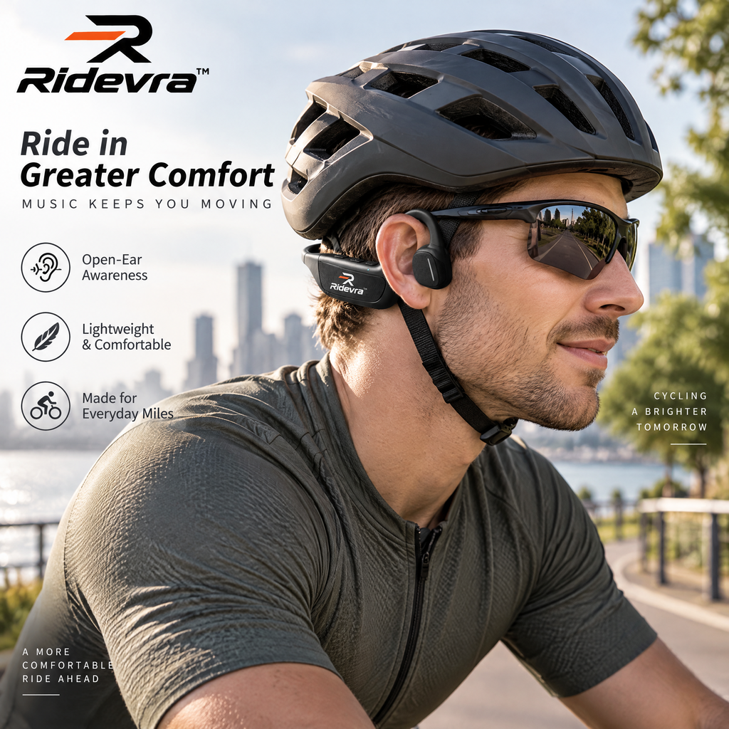 Ridevra™ Open-Ear Bone Conduction Cycling Headphones