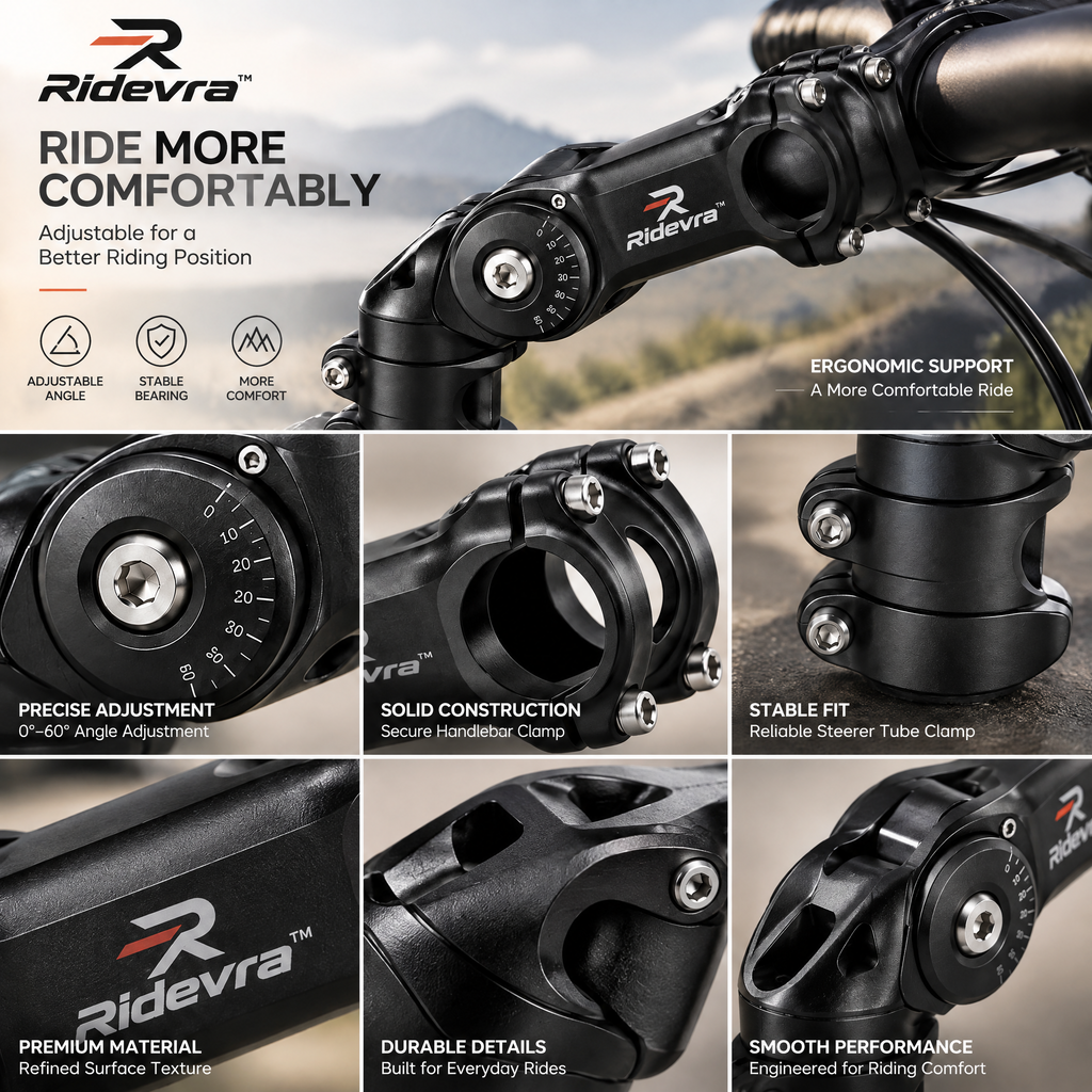 Ridevra™ Adjustable Angle Bike Stem